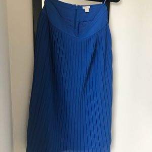 J Crew royal blue pleated skirt